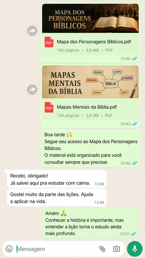 Depoimento de cliente no WhatsApp